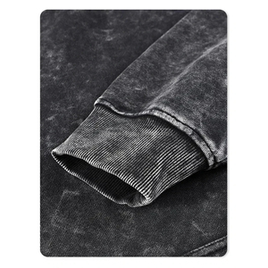 Sudadera con Capucha Desgastada de Alta Calidad con Cierre, 100% Algodón Felpa 180gsm, Lavado Vintage, Invierno, Casual, Impresión Digital, Streetwear, Unisex - Product Image 3