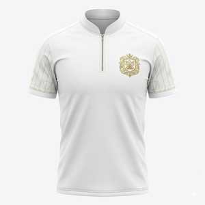 Chemise à manches courtes zippée en tricot solide, personnalisée, sublimation, respirante, séchage rapide, 100% polyester, logo personnalisé pour homme - Product Image 5