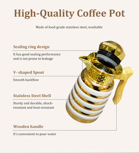 <span class=keywords><strong>Thermos</strong></span> Dallah arabe de 1000 ml pour café, <span class=keywords><strong>théière</strong></span> isotherme pour hôtel, restaurant, fête - Prix de gros Ramadan - Product Image 2