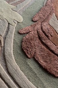 Alfombra Moderna de Lana de Nueva Zelanda, Tejida a Mano, de Pelo Largo - Product Image 5