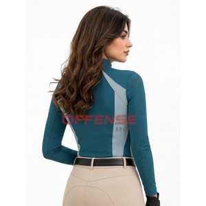 Camiseta de capa base para mujer, con tejido transpirable, diseño ergonómico y rendimiento de absorción de humedad para actividades deportivas. - Product Image 3
