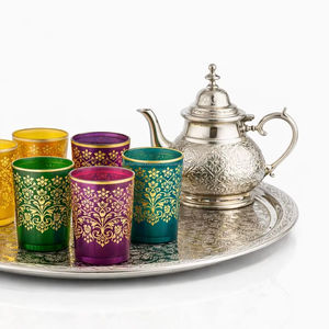 ชุดน้ำชาโมร็อกโกหลากสีสันสุดหรูในกล่องของขวัญ - Product Image 1