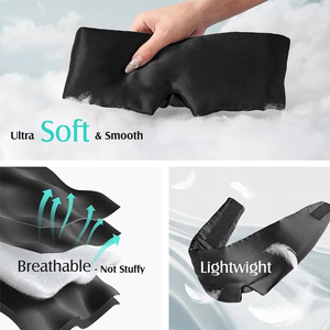 Maschera per Dormire Lussuosa in <span class=keywords><strong>Seta</strong></span> Morbida con Cuffie Bluetooth 5.4 per Chi Dorme di Lato, Maschera Oculare Oscurante per il Sonno - Product Image 4