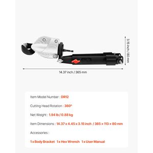 Cesoie Elettriche per Metallo Zincato 18 GA con Testa Girevole a 360 Gradi e Lame Affilate - Product Image 5