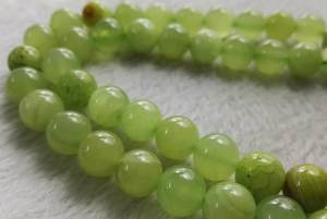 ลูกปัดหยกเขียวมาเลย์ทรงกลมเรียบเนียนสำหรับทำเครื่องประดับ DIY ขายส่ง - Product Image 4