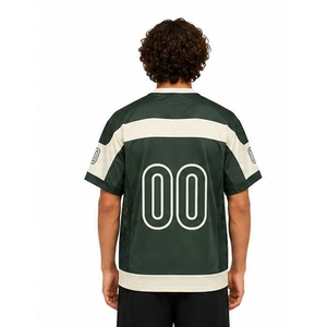 เสื้อฟุตบอลสั่งทำขายส่ง เนื้อผ้าตาข่ายระบายอากาศ แห้งเร็ว ใส่สบาย ทนทาน ทรงหลวม แขนสั้น 100% - Product Image 5