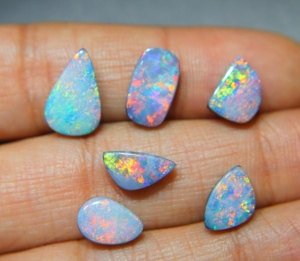 Australian <b>Opal</b> Doublet Cabochon Multi Fire Natural <b>Opal</b> Loose Gemstone for Jewelry Making - Product Image 3