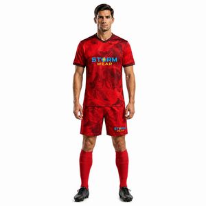 Vente en gros d'uniformes de football pour hommes, ensemble de maillots de football personnalisés pour adultes et enfants, vêtements de sport, entraînement, uniforme de football avec nom personnalisé - Product Image 2