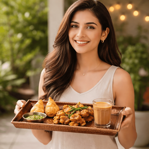 Solid <b>Copper</b> Rectangular Serving Tray 12 x 6.3 Inch|Hammered Metal Appetizer Platter for Snacks, <b>Table</b> Serving, Wedding & Party - Product Image 3