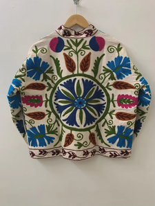 Handmade Suzani Velvet <b>Bomber</b> <b>Jacket</b> Bohemian Women's Autumn/Winter Reversible <b>Vintage</b> <b>Jacket</b> Boho Coar - Product Image 3