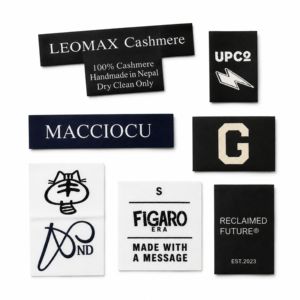 Custom High Quality Eco-Friendly Printed Cloth Satin Stitch Labels Roll Flag Multi-Shape Heat Cut <b>Edge</b> for Clothing Garments - Product Image 4