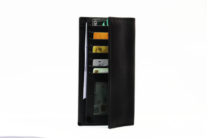 Premium Custom Designer Card <b>Holder</b> High Quality Long Multi Card Wholesale Genuine Leather Men's Travel <b>Wallet</b> Low MOQ Business - Product Image 4