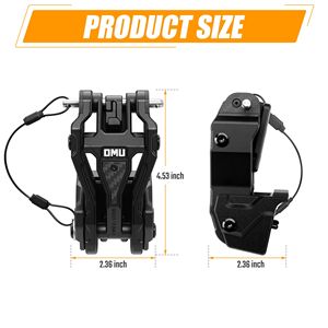 Cierres de Seguridad Ajustables de Aluminio para Capó de la Serie Genesis de OMU, Compatibles con Jeep Wrangler JK/JKU 2007-2017 - Product Image 3