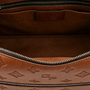 Sac bandoulière carré décontracté pour homme, personnalisé, de haute qualité, en cuir PU gaufré, imperméable, avec fermeture éclair - Product Image 6