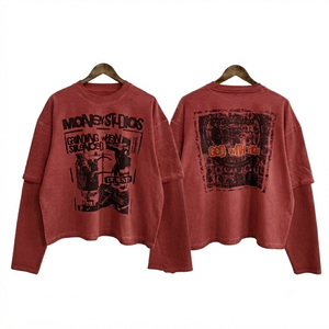 Camiseta Gótica Oversize para Hombre, Negra con Patrón de Calavera Rosa, Cuello Redondo, Manga Corta, Estampada, de Algodón Jersey - Product Image 2