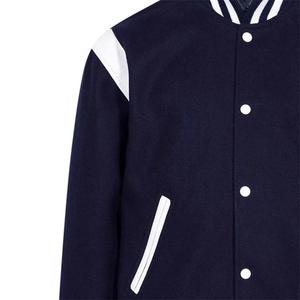 OEM Custom High Quality Navy Chenille Embroidery Leather Sleeves Bomber Letterman Varsity <b>Jacket</b> for <b>Men</b> - Product Image 1