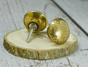 Luxury Floral Engraved Metal Craft <b>Door</b> <b>Knob</b> <b>Antique</b> <b>Brass</b> Finish Decorative Cabinet Drawer <b>Knob</b> for Furniture Hardware - Product Image 4