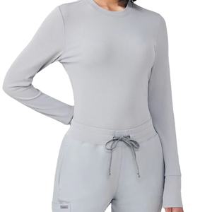 Mode à manches longues sous gommages soins infirmiers impression broderie à manches longues T-Shirt femmes médical sous chemises accessoires - Product Image 1