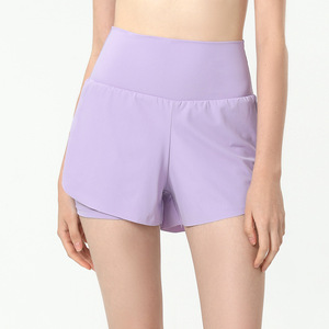 Shorts de yoga pour femmes, taille haute, confortables, extensibles, pour la course à pied, respirants, en tissu doux, vêtements de fitness pour les journées actives - Product Image 5