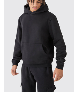 Conjunto Deportivo Personalizado con Logotipo Bordado, Sudadera con Capucha de Felpa Francesa y Pantalones Deportivos Tipo Cargo, Color Sólido, Estilo Deportivo para Hombre - Product Image 5