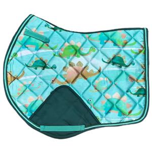 Coussinets de selle en Satin sublimés, beaux coussinets de selle de Dressage bleus Numnah Euro Cavall - Product Image 6