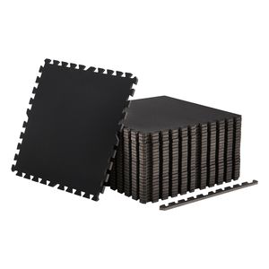 Tapete Protector para Piso, Tapete de Ejercicio Tipo Rompecabezas, Paquete de 24, 24x24x0.56 Pulgadas, Tapetes de Gimnasio Encajables de Espuma EVA de Alta Densidad - Product Image 1
