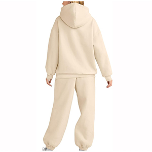 Prix d'usine, logo personnalisé, ensemble de survêtement d'hiver à capuche uni, grande taille, écologique, pour femmes, vente chaude, service OEM - Product Image 2