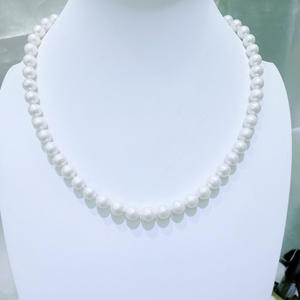 Collar de Perlas de Agua Dulce Naturales de Zhuji, 5-6 mm, Microimpecables, con Fuerte Brillo, Inyección de Oro, Diseño Retro Único - Product Image 2