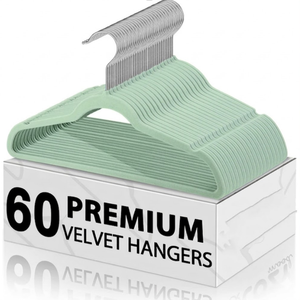 Cintre en velours personnalisé 42 cm, antidérapant, coupe-vent, écologique, de luxe, pour armoire, disponible chez Pavico VN - Product Image 1