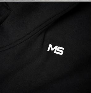 Sweat-shirt à capuche noir MS Makersport pour homme, en coton, décontracté, coupe classique, avec poche avant et logo imprimé, pour l'automne - Product Image 5