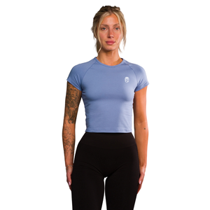 Camiseta Deportiva para Mujer, Manga Corta, Ajuste Elástico, Tela Suave y Ligera, Ropa Deportiva Informal para el Día a Día, Ropa de Gimnasio - Product Image 1