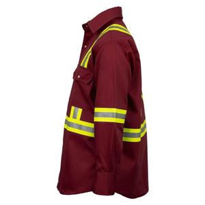 เสื้อเชิ้ตทำงานนิรภัยสีสะท้อนแสงพร้อมแถบสะท้อนแสงสำหรับผู้ชาย แขนยาว เหมาะสำหรับงานก่อสร้าง สวมใส่สบาย รับสกรีนโลโก้ - Product Image 3