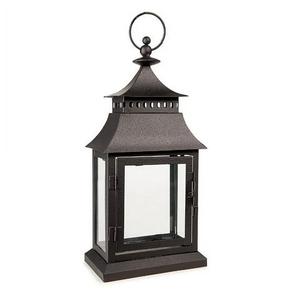Farol Decorativo de Metal Negro con Acabado Antiguo para Bodas y Decoración Festiva, Farol de Metal con Encanto Marroquí y Diseño Exquisito - Product Image 5