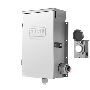 Kit Interruttore di Trasferimento Manuale 30 Amp 10 Circuiti, Interruttore di Trasferimento Pre-cablato per Generatore, Scatola di Ingresso Alimentazione NEMA L14 30P, Doppio Interruttore 4P 100A - Product Image 1