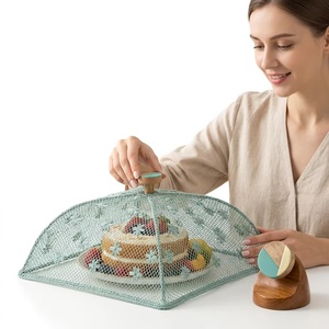 Bouton de meuble rond moderne en bois avec accents turquoise et laiton pour poignées de meubles de cuisine - Product Image 5