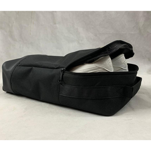 Sac à chaussures en nylon avec fermeture éclair, résistant à l'eau, étui de rangement de voyage, design minimaliste noir, logo personnalisé, poche intérieure - Product Image 1