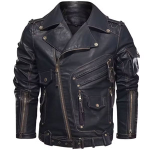 High Quality ODM OEM Customized Eco Friendly Genuine <b>Leather</b> Breathable Quick Dry <b>Jacket</b> <b>Men's</b> Winter Waterproof Streetwear - Product Image 6