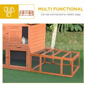 Grande Conigliera in Legno per Esterni con Porte Chiudibili, Recinto e Area di Gioco per Piccoli Animali, Prodotto Naturale - Product Image 5