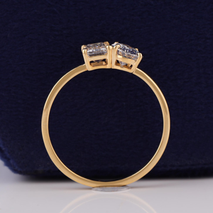 Emerald Cut Diamond Engagement Ring white Gold Prong Setting Classic Women's Fine Jewelry - Product Image 5