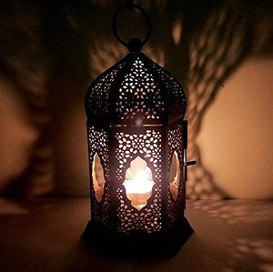 Iron <b>Moroccan</b> <b>Lantern</b> With Intricate Cutout Design For Home Decoration - Product Image 5