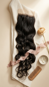 High Quality 4*4 HD Closure <b>Cheap</b> Price Curly Wave Cuticle Aligned Raw Indian Remy Human Hair <b>Extensions</b> Machine Double Weft - Product Image 2