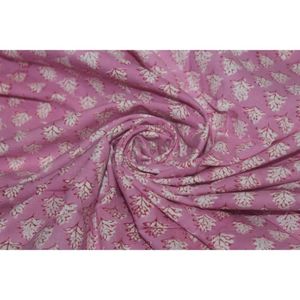 Tela de Algodón Estampada a Mano de Primera Calidad, Ligera, con Diseño Floral, para Confección de Vestidos para Niñas y Niños - Product Image 6