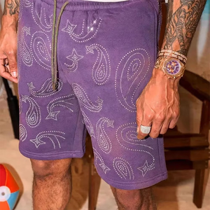 Pantalones Cortos Deportivos Rojos para Hombre, Estilo Urbano, con Cordón Ajustable, para Verano, 100% Poliéster, Secado Rápido, Transpirables - Product Image 4