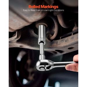 Set di Chiavi a Bussola da 104 Pezzi con Attacco da 3/8 di Pollice, Misure Metriche da 6 a 24 mm, Kit di Utensili Standard per Meccanici - Product Image 4