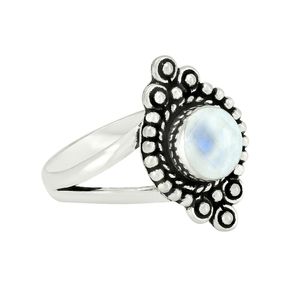 Natural Rainbow Moonstone Ring 925 Sterling Silver Setting Handmade Women Boho <b>Gift</b> <b>For</b> <b>Her</b> - Product Image 2