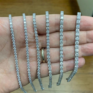 Bracelet tennis en or rose plaqué diamant, coupe ronde, bijoux fins, bracelet en diamant créé en laboratoire, bijoux classiques - Product Image 5