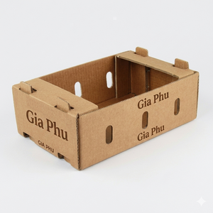 Eco Corrugated Paper <b>Box</b> with Handle & Bronzing: Premium Sturdy Recycled <b>Cardboard</b> Shipping Gift Packaging Carrier Handle Tray - Product Image 5