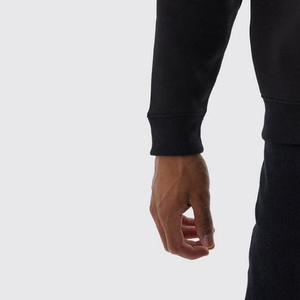 เสื้อฮู้ดผู้ชายทรงโอเวอร์ไซส์ ดีไซน์บล็อกสี พิมพ์ลายโลโก้ตามสั่ง ผลิตจากวัสดุรักษ์โลก สไตล์สตรีทแวร์ทรงบ็อกซี่ ผ้าหนานุ่ม - Product Image 5