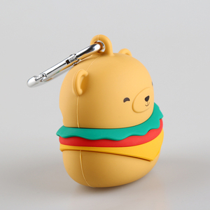 Distributeur de sacs à excréments portable en silicone, design hamburger, accessoire pour animaux de compagnie, taille standard - Product Image 5