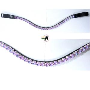 Bride de cheval personnalisée avec cristaux Rivoli de 10 mm, bouton-pression à changement rapide, accessoires équestres en cuir, équipement équin - Product Image 1